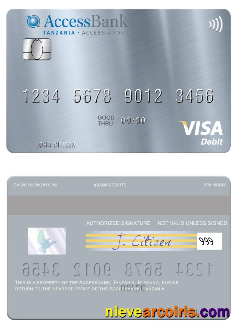 Tanzania AccessBank visa debit card